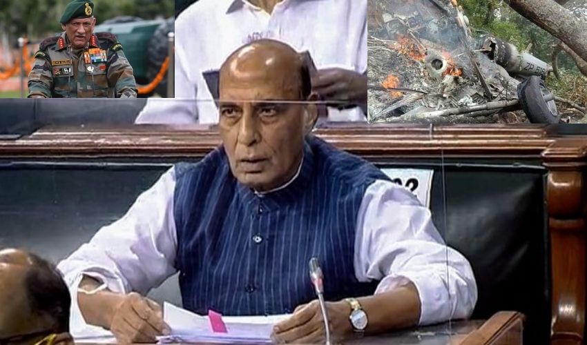 Army Chopper Crash : బిపిన్ రావత్ కండీషన్ సీరియస్..ఆర్మీ హెలికాఫ్టర్ ప్రమాదంపై పార్లమెంట్ లో రాజ్ నాథ్ ప్రకటన!