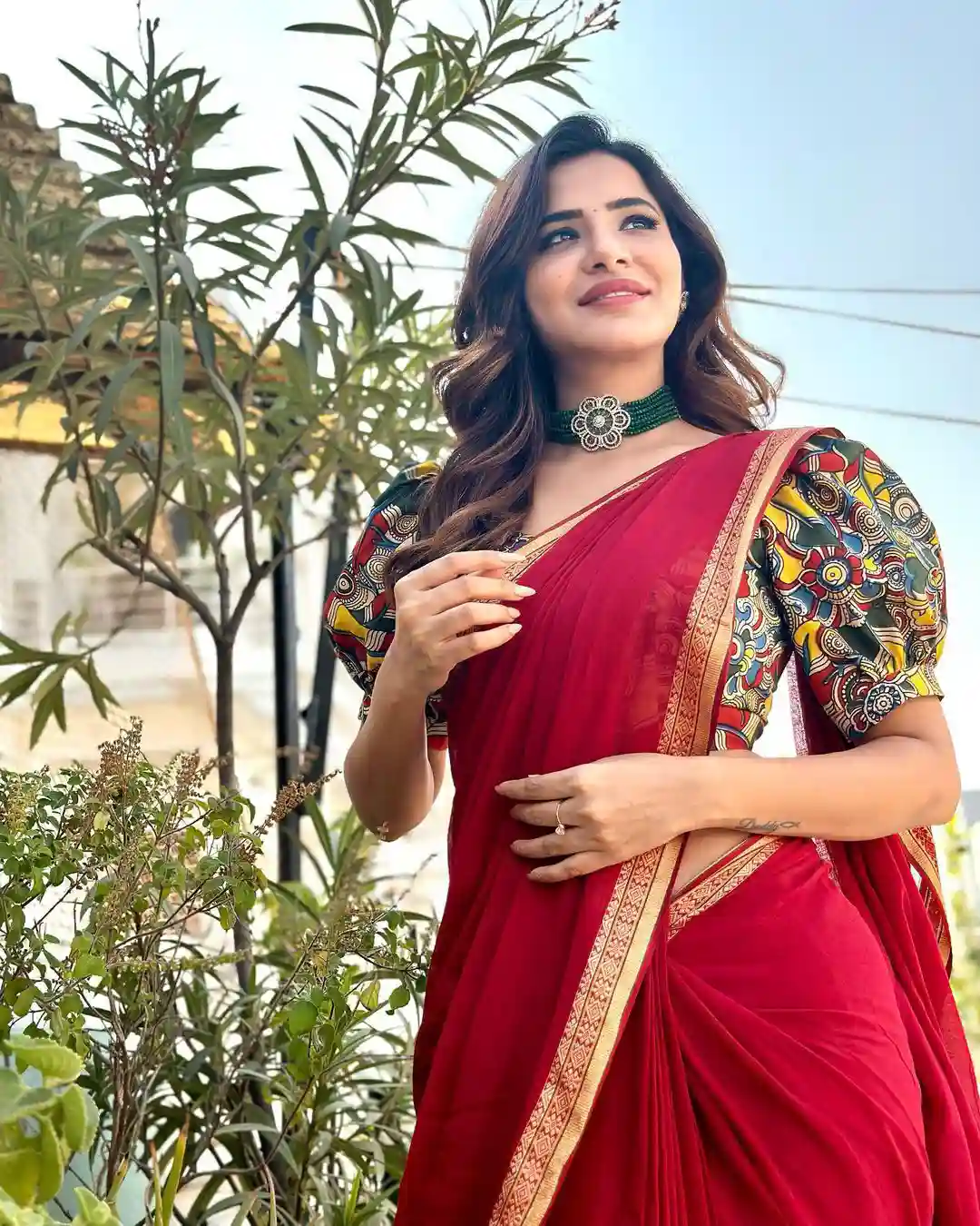 Ashu Reddy sankranthi special photos in Saree