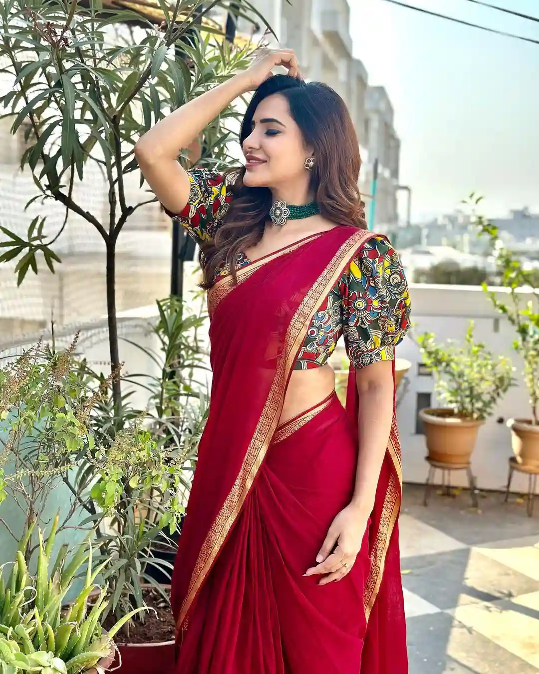 Ashu Reddy sankranthi special photos in Saree