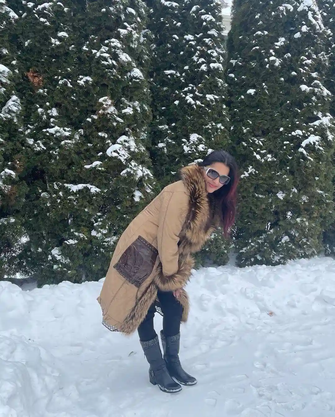 Bhumika Chawla enjoying new year in snow