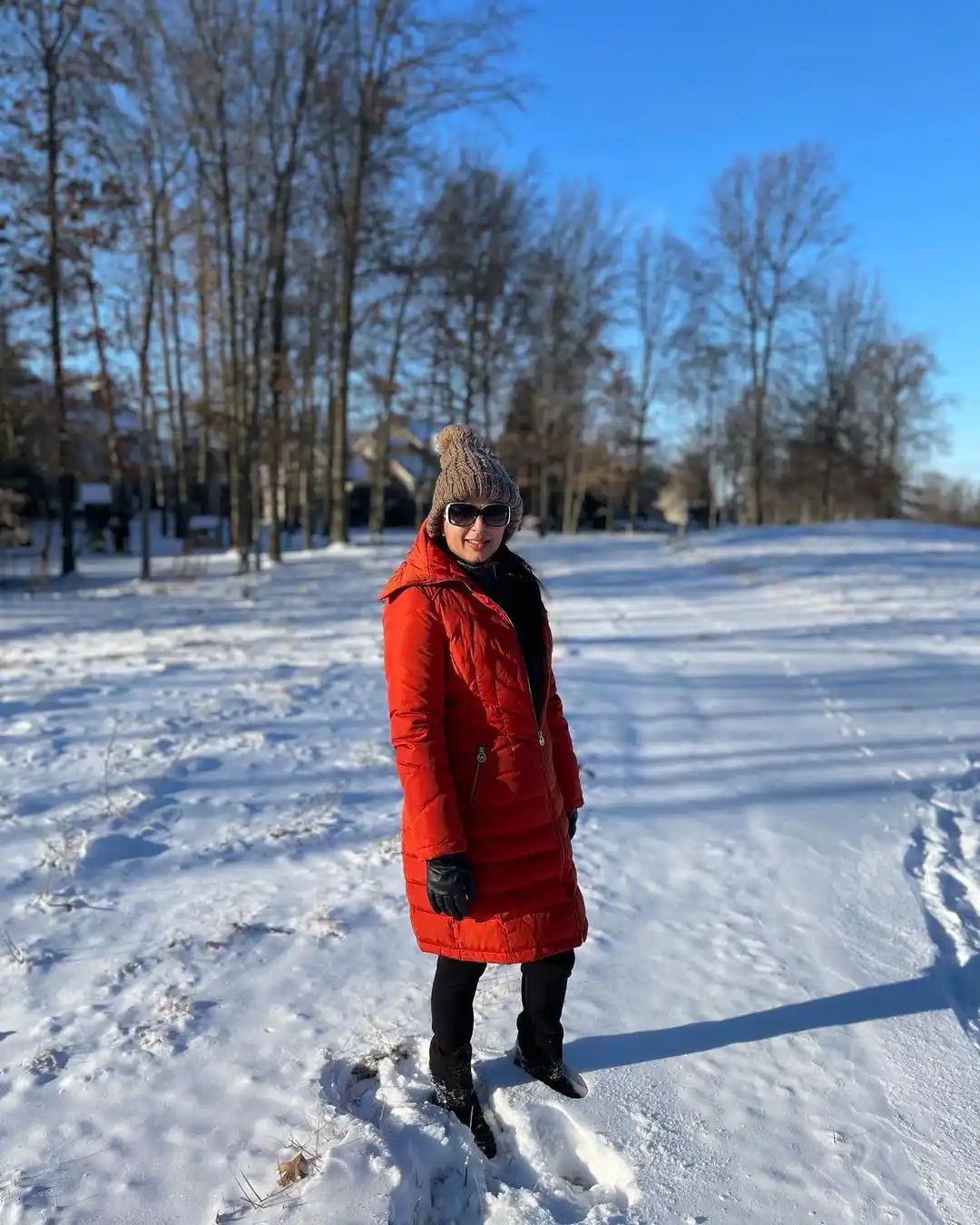 Bhumika Chawla enjoying new year in snow