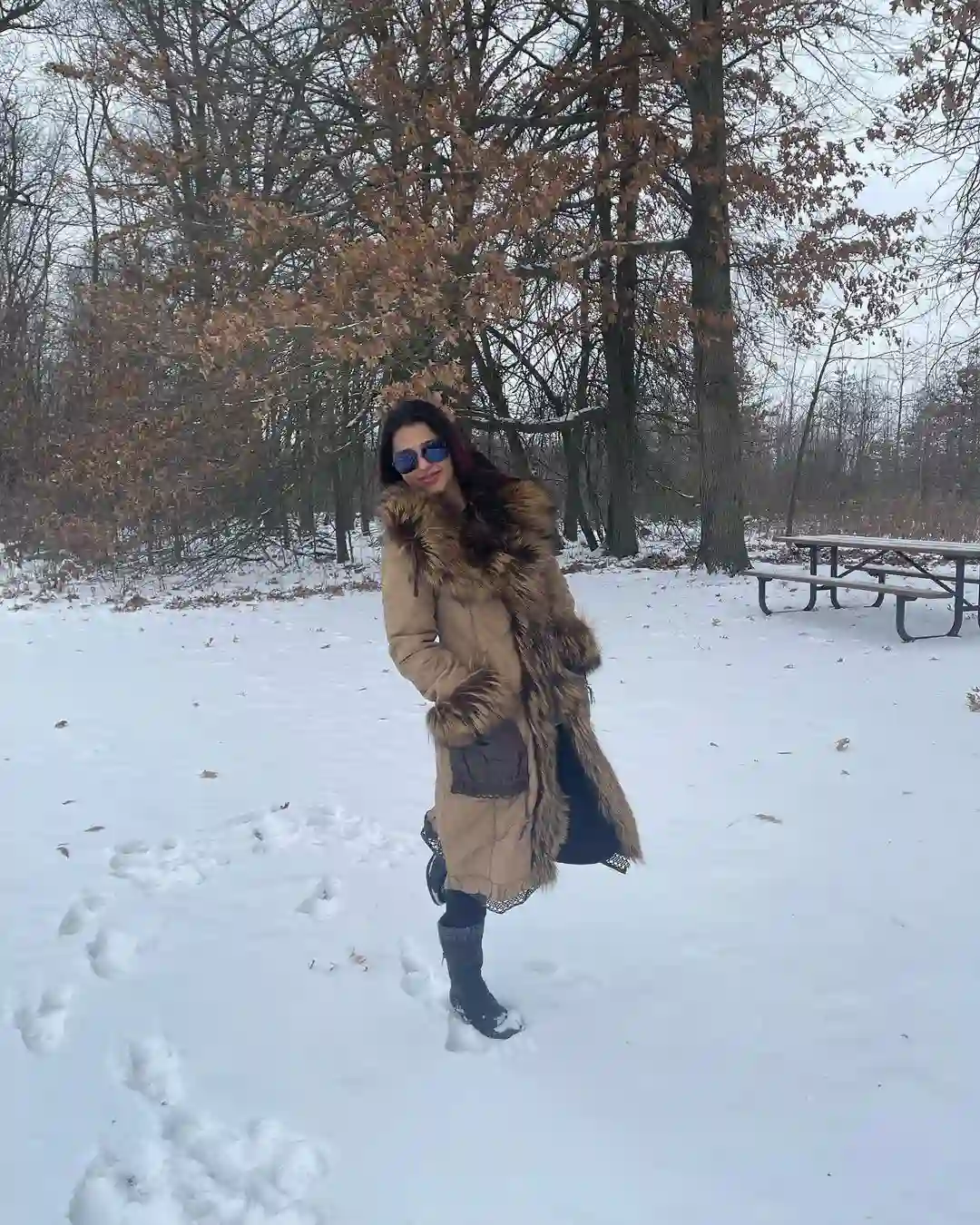 Bhumika Chawla enjoying new year in snow