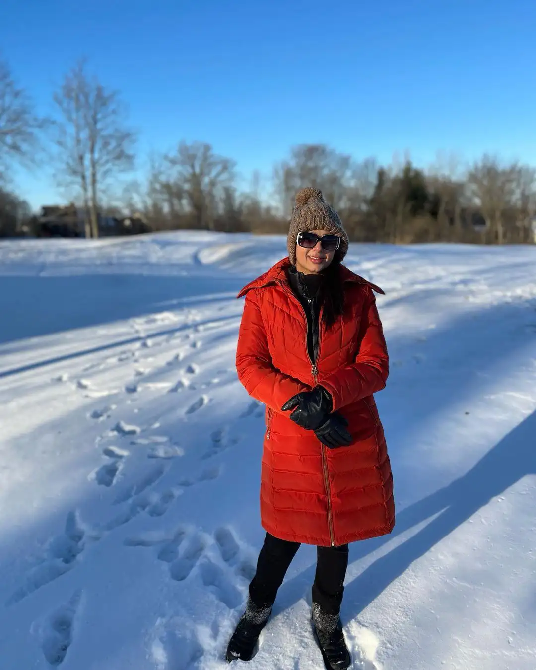 Bhumika Chawla enjoying new year in snow