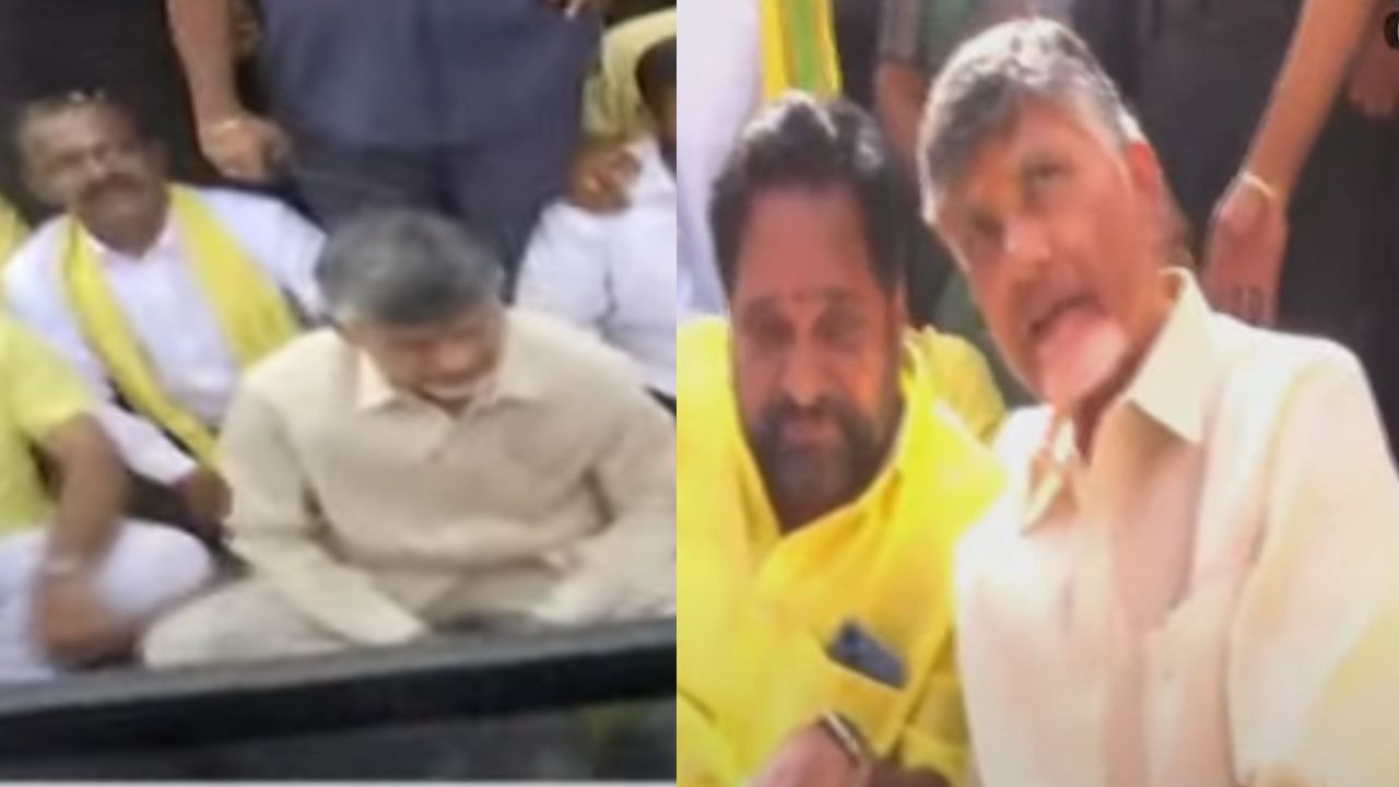 Chandrababu Dharna On Road : లేఖ రాసినా డీజీపీ స్పందించరా? అంటూ రోడ్డుపై చంద్రబాబు ధర్నా