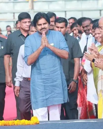 Pawan Kalyan in Republic Day Celebrations at Mangalagiri Janasena Party Office