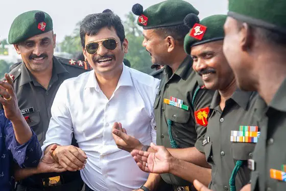 Hero Jiiva participated in Army raising day celebrations