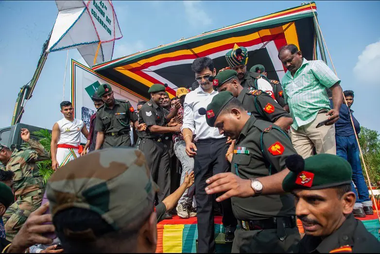 Hero Jiiva participated in Army raising day celebrations
