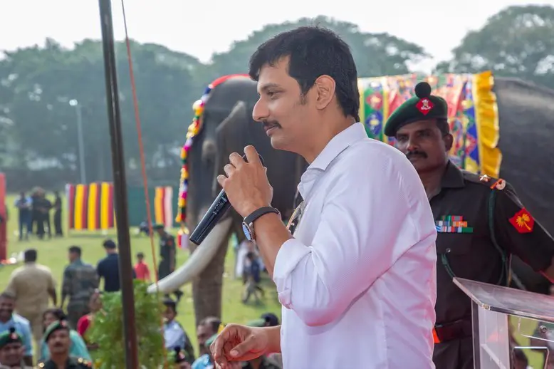 Hero Jiiva participated in Army raising day celebrations