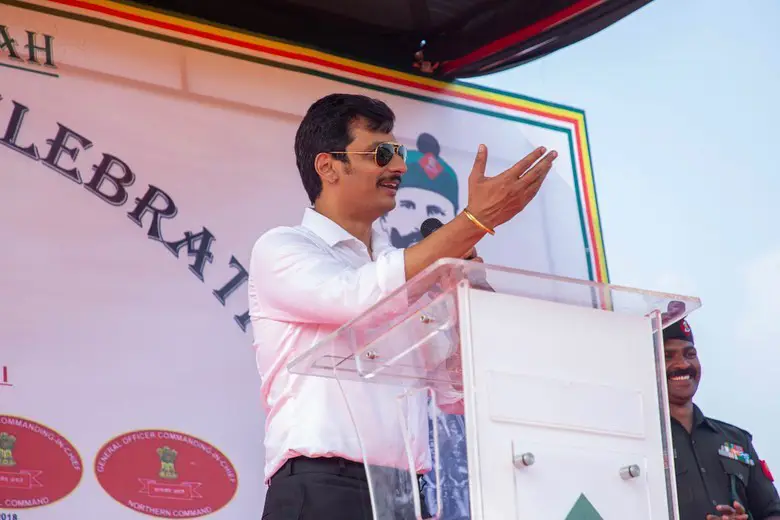 Hero Jiiva participated in Army raising day celebrations