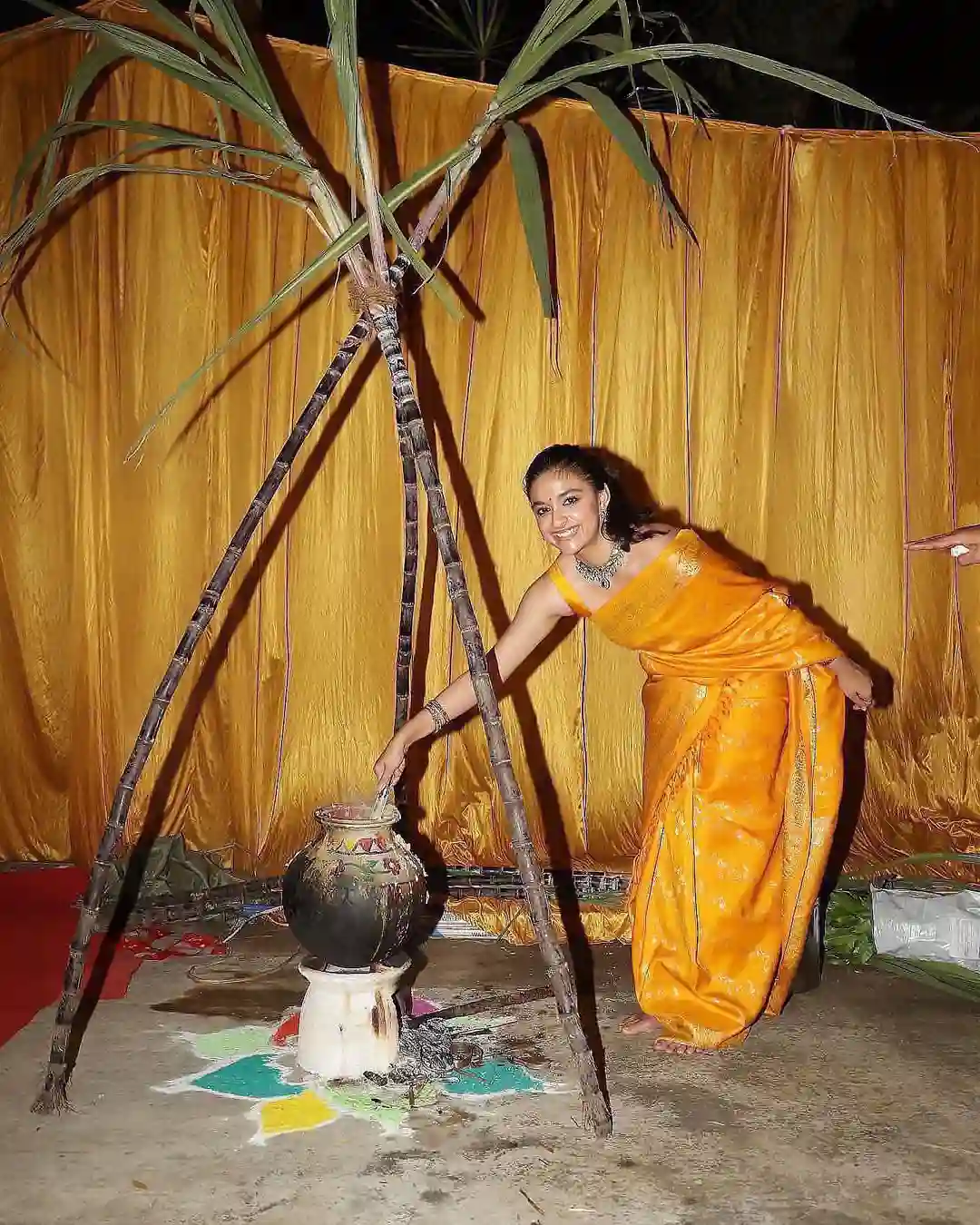 Keerthy Suresh sankranthi celebrations