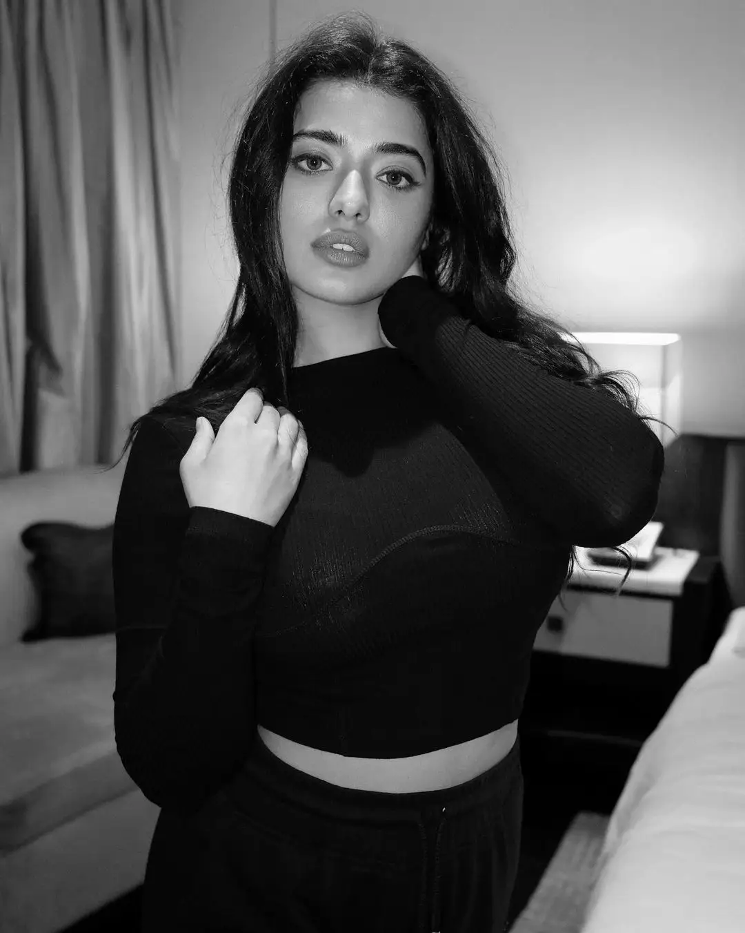Ketika Sharma shines in Black Dress with hot poses