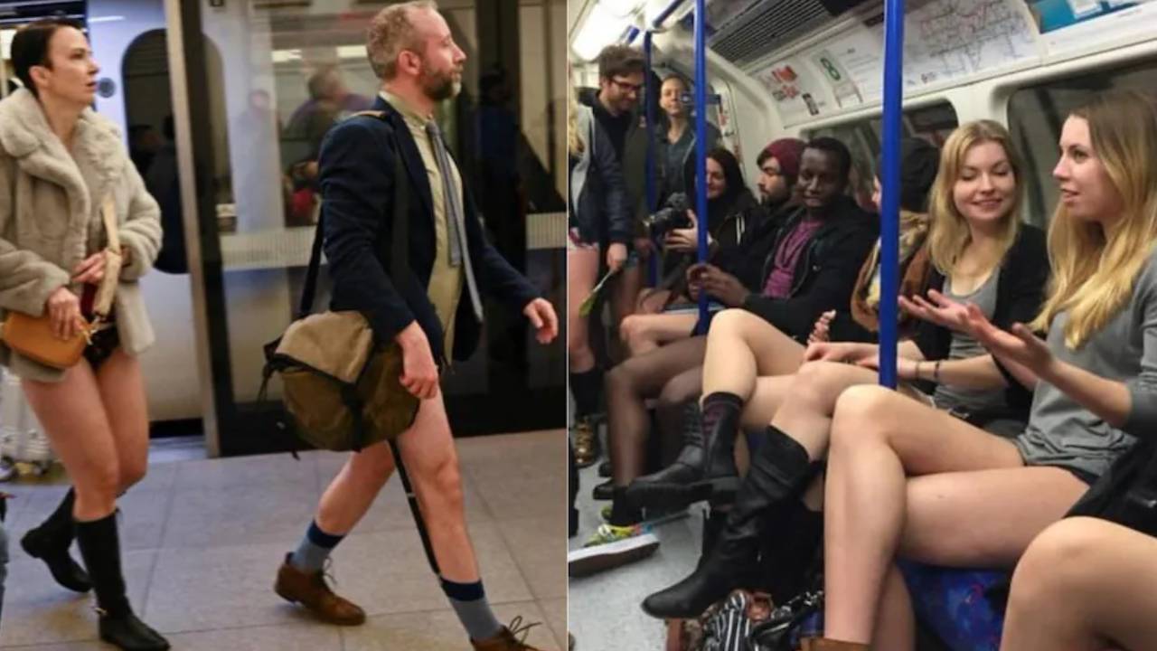 London: నో ప్యాంటు డే.. న్యూయార్క్ నగర వీధుల్లో ప్యాంటు లేకుండా తిరుగుతున్న యువతీయువకులు.. ఇదేం ఈవెంట్రా బాబోయ్..