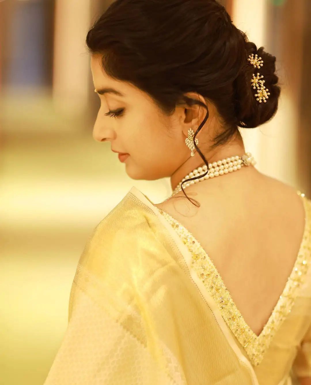 Meera Jasmine shines in silk saree