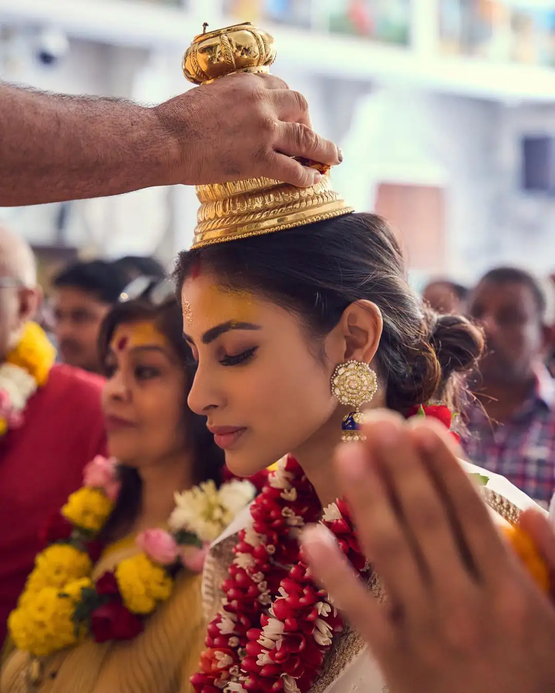 Mouni Roy celebrates her first wedding Anniversary in Iskon Temple