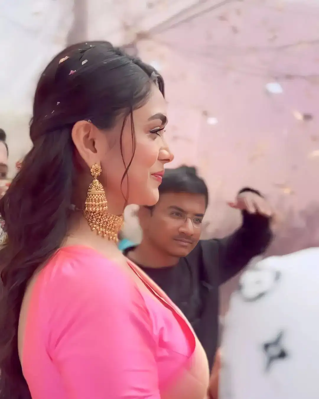 Mrunal Thakur at the inauguration of a shopping mall in Vijayawada