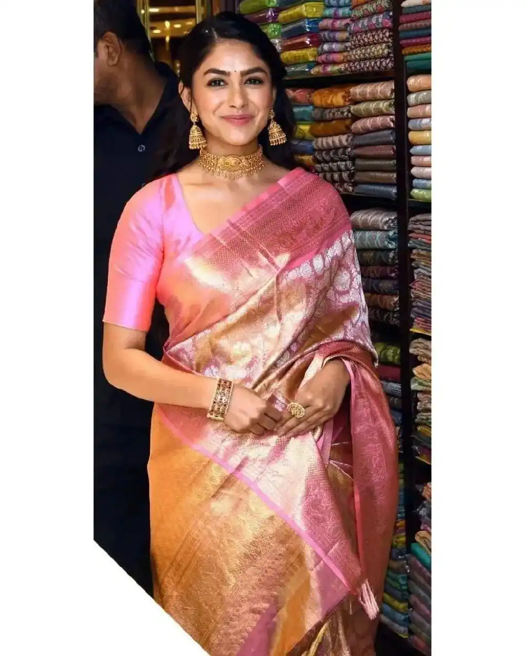Mrunal Thakur at the inauguration of a shopping mall in Vijayawada