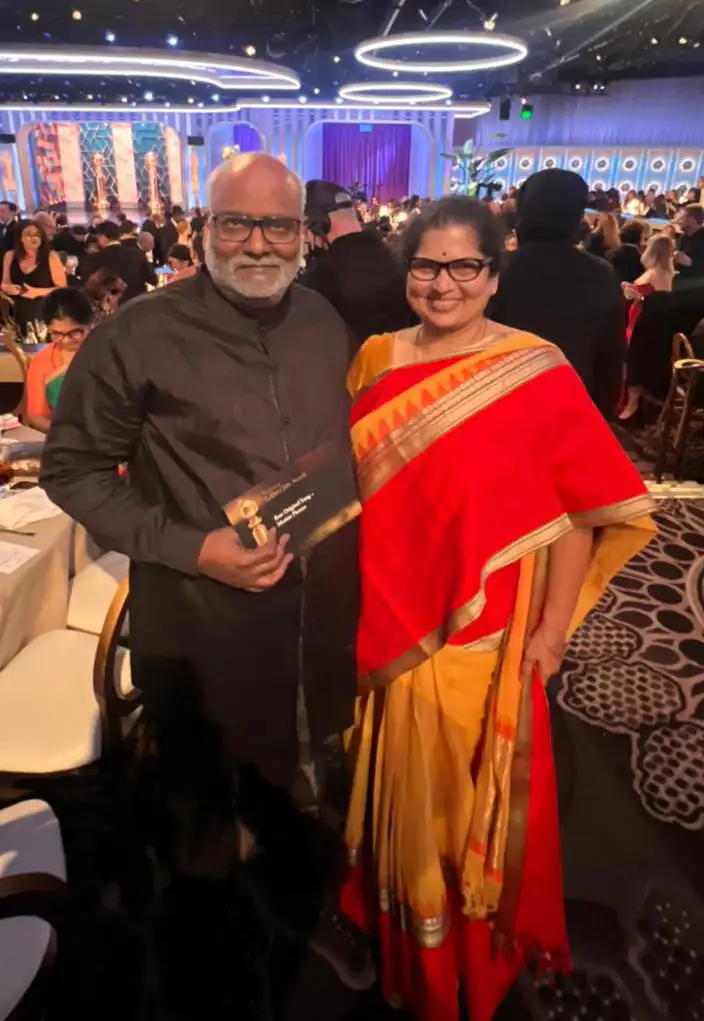 RRR Team with families at Golden Globe Awards Event