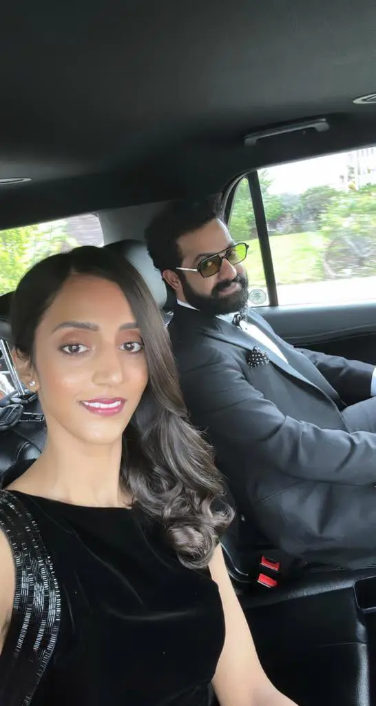 RRR Team with families at Golden Globe Awards Event