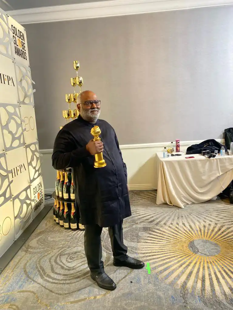 RRR Team with families at Golden Globe Awards Event