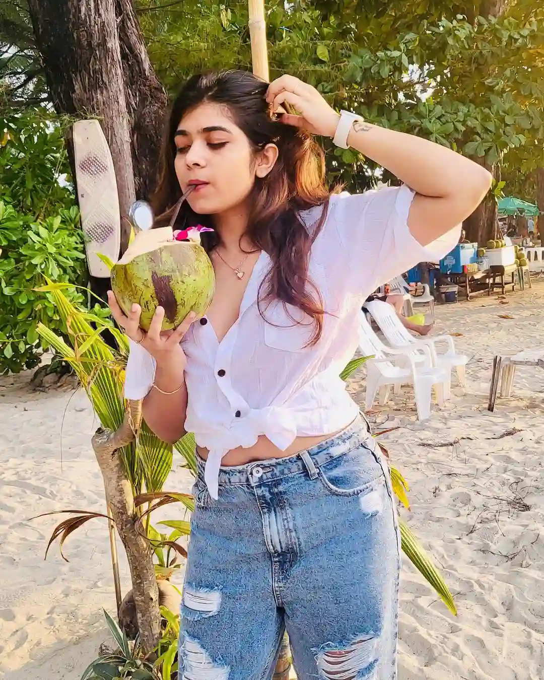 Rithu chowdary enjoying in Thailand Beaches