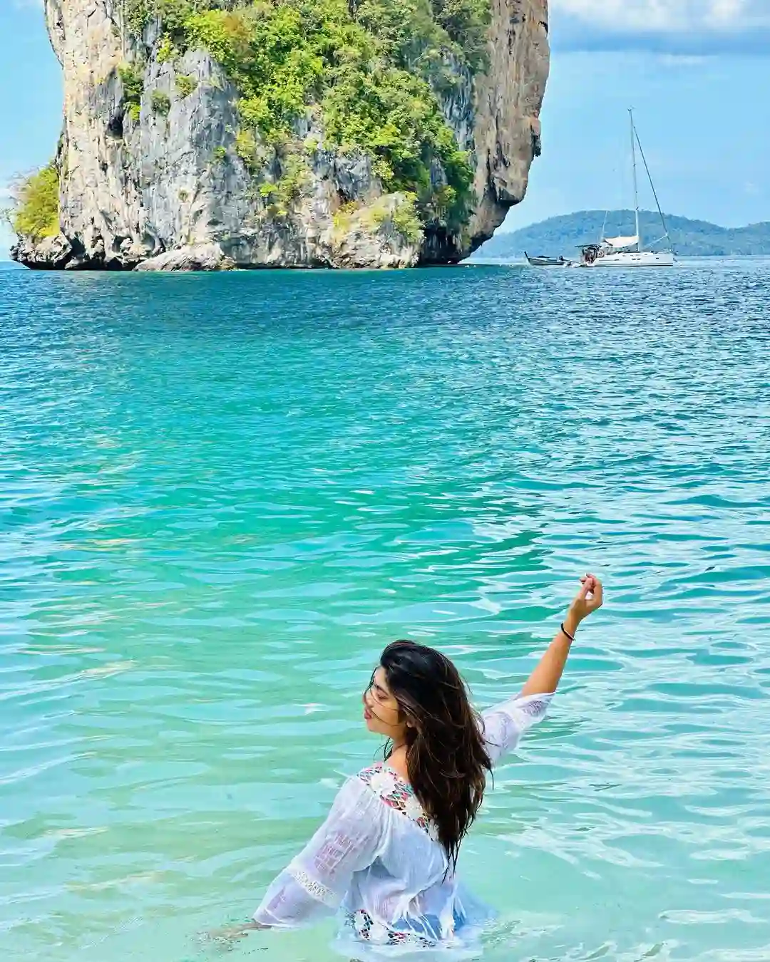 Rithu chowdary enjoying in Thailand Beaches