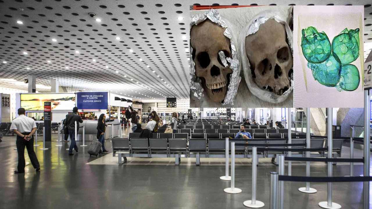 Mexico Airport Men’s Skulls : ఎయిర్ పోర్టులో కస్టమ్స్ అధికారుల తనిఖీలు.. సూట్ కేసులో మనుషుల పుర్రెలు గుర్తింపు
