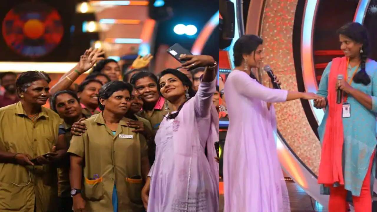 Aishwary Rajesh : మహిళా డ్రైవర్ కి ఆటో ఇచ్చిన హీరోయిన్.. మహిళా డ్రైవర్స్ తో కలిసి తన సినిమా స్పెషల్ షో..