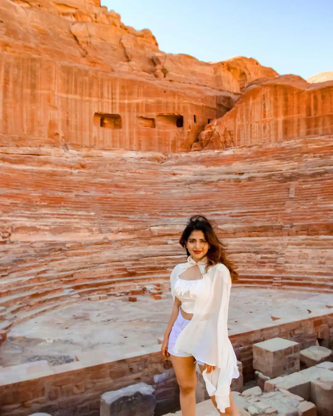 Iswarya Menon special poses in Short Nikker