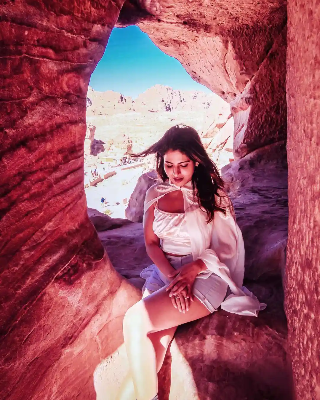 Iswarya Menon special poses in Short Nikker