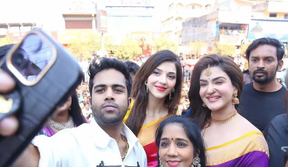Mehreen and Honey Rose attend a shop opening event in Zaheerabad