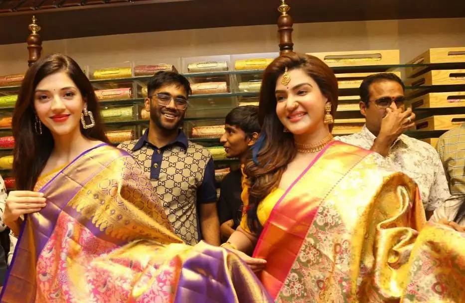 Mehreen and Honey Rose attend a shop opening event in Zaheerabad