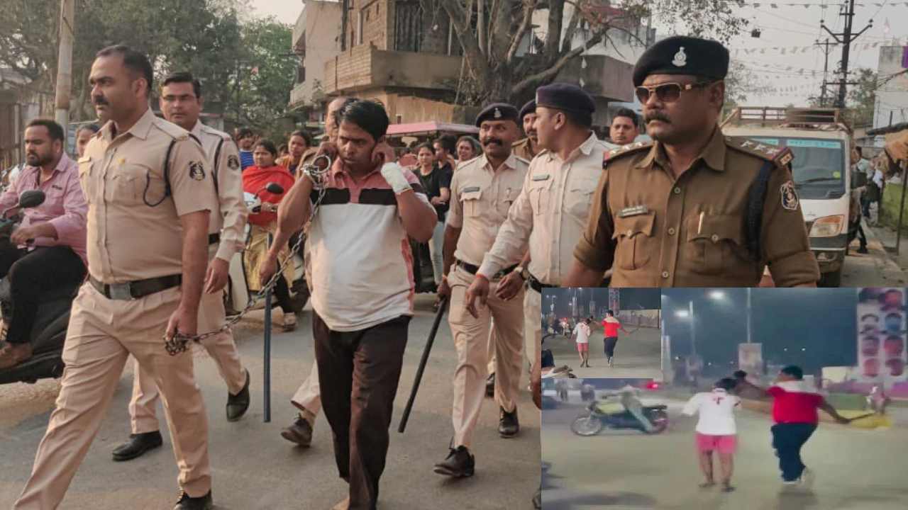 Minor girl case: బాలికను జుట్టు పట్టుకుని ఈడ్చుకెళ్లిన నిందితుడిని అదే ప్రాంతం నుంచి కొడుతూ తీసుకెళ్లిన పోలీసులు