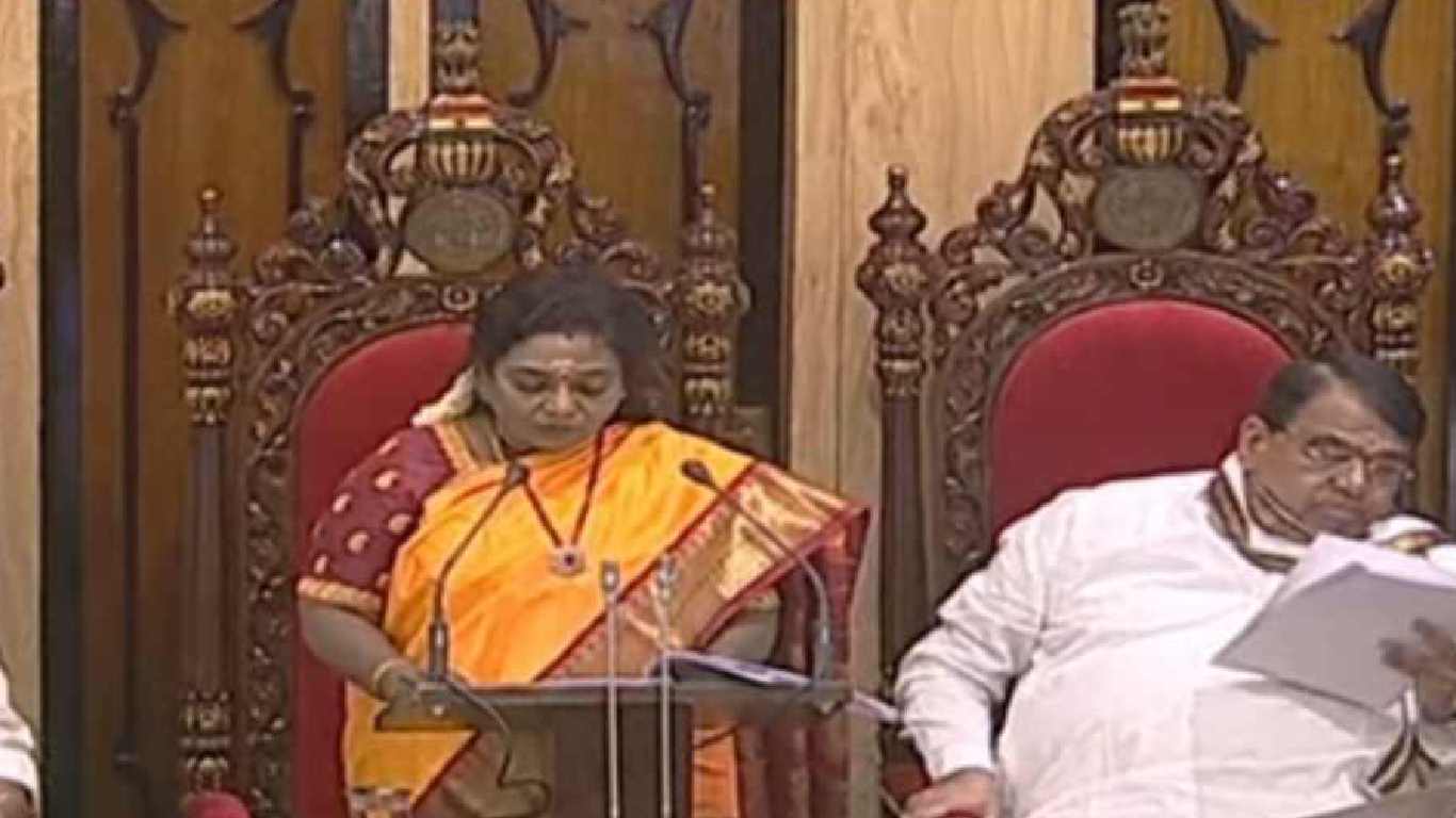 Telangana Budget session: ‘పుట్టుక నీది.. చావు నీది.. బ‌తుకంతా దేశానిది’ అంటూ కాళోజీ వాక్కుల‌తో త‌మిళిసై ప్ర‌సంగం ప్రారంభం