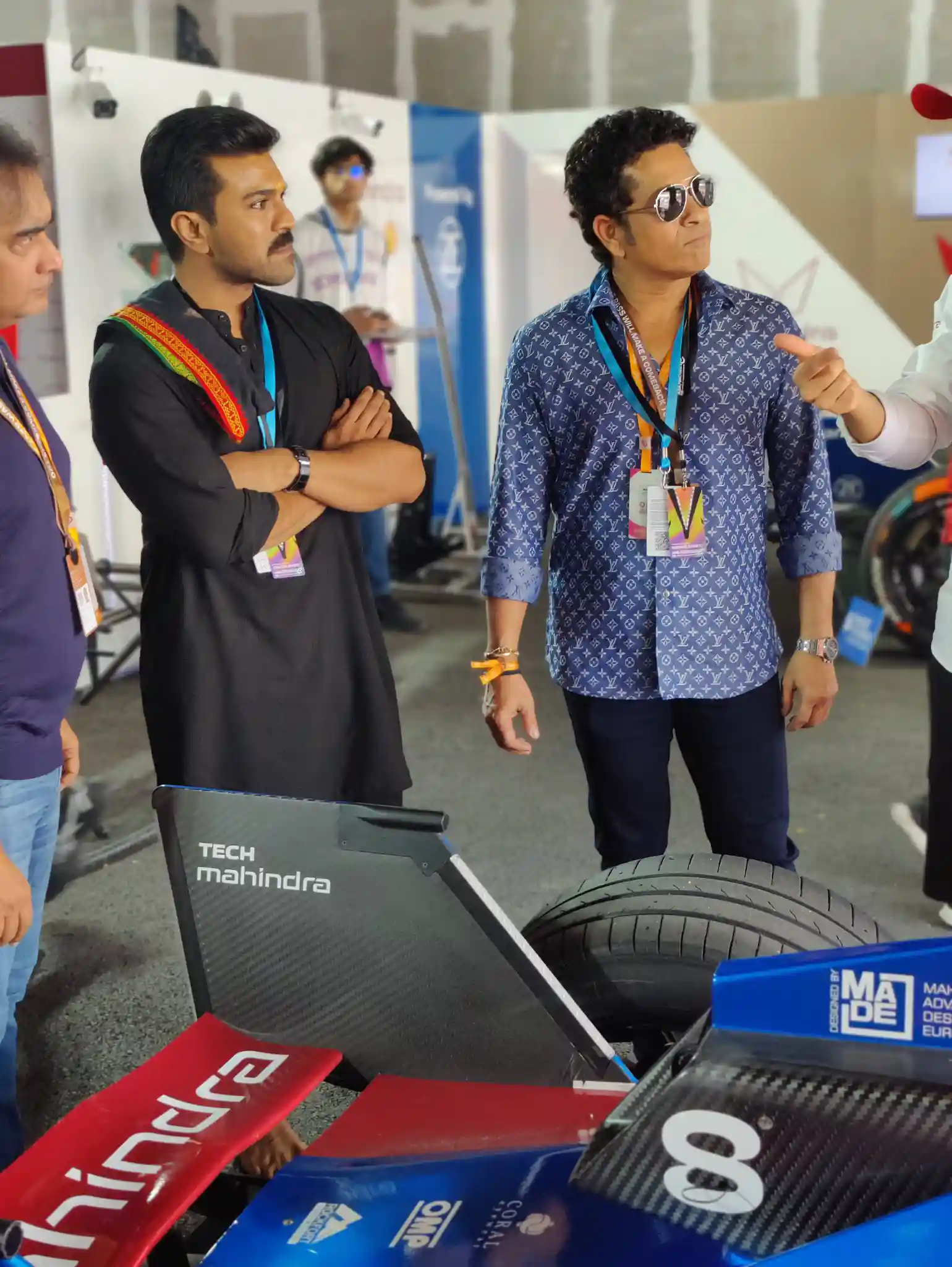 Ram Charan at Formula E car Racing and meets other celebrities