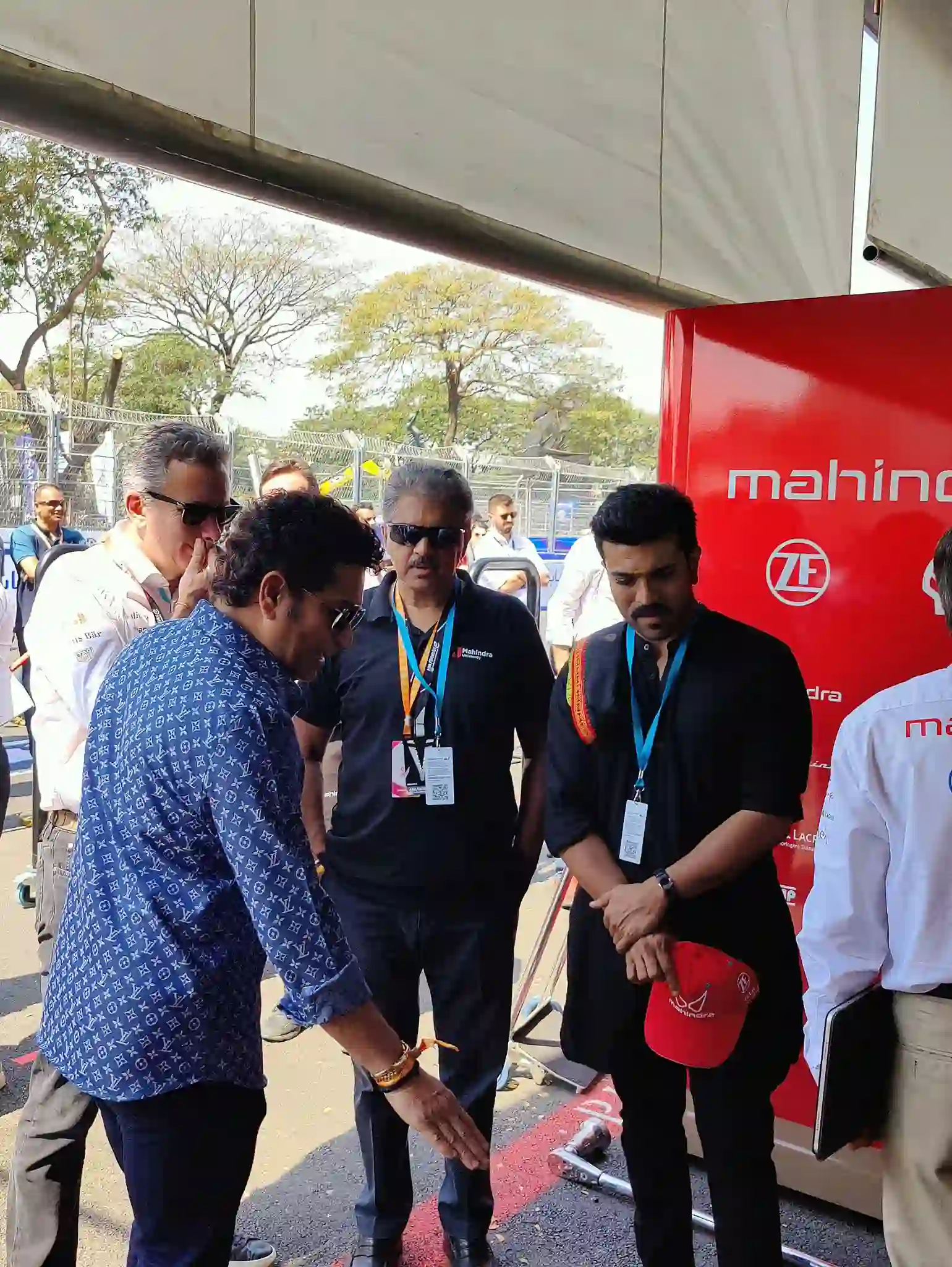 Ram Charan at Formula E car Racing and meets other celebrities