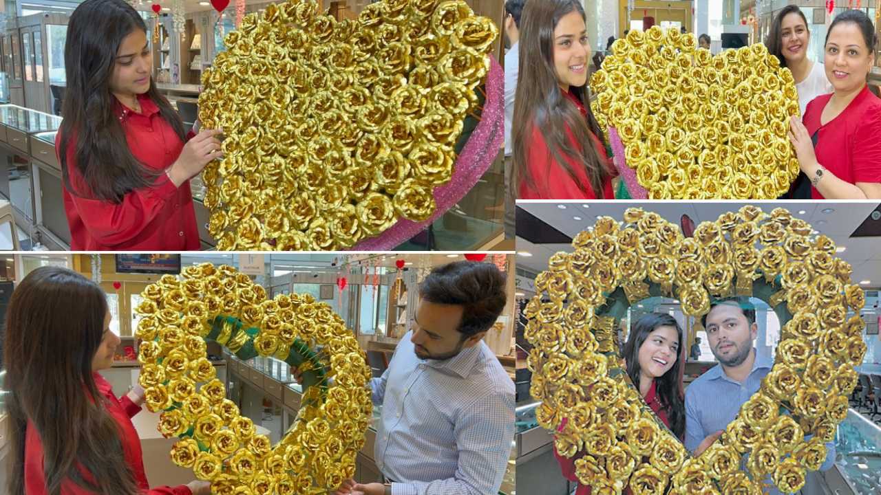 Valentine Day 2023 : ‘గుండెను బంగారు గులాబీలు’గా మార్చి భర్తకు బహుమతి..