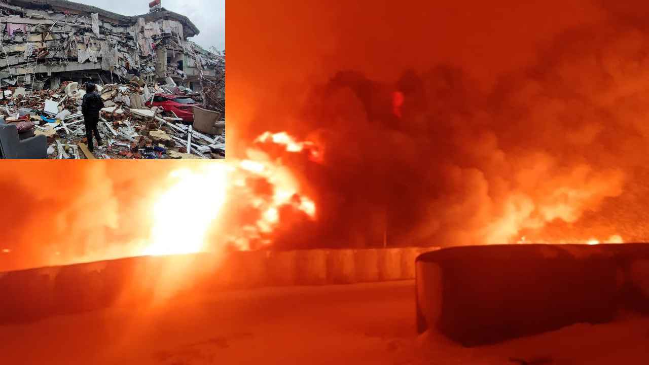 Turkey Earthquake : టర్కీలో మరో ఘోరం.. పేలిన గ్యాస్ పైప్ లైన్, భయాందోళనలో జనం