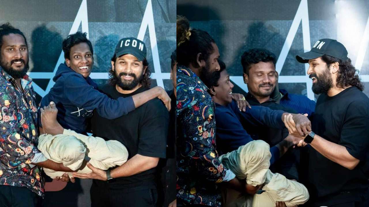 Allu Arjun : వికలాంగ అభిమానిని ఎత్తుకొని ఫొటో ఇచ్చిన బన్నీ..
