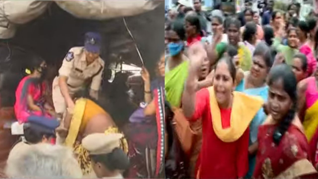 Andhra Pradesh : అంగన్‌వాడీల ‘ఛలో విజయవాడ’నిరసనలో ఉద్రిక్తత .. వేలాదిమంది అరెస్ట్