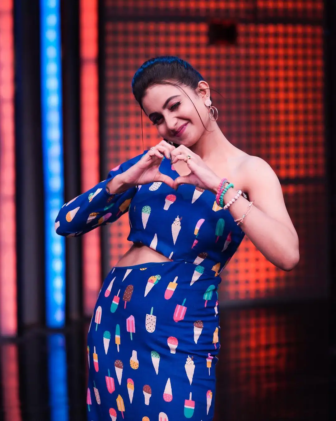 Deepika Pilli latest photoshoot in blue out fit