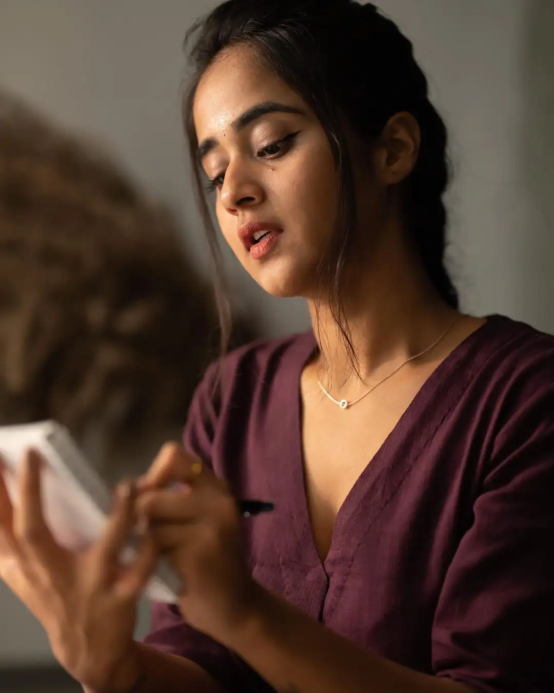 Deepthi Sunaina Cute poses with her pet dog