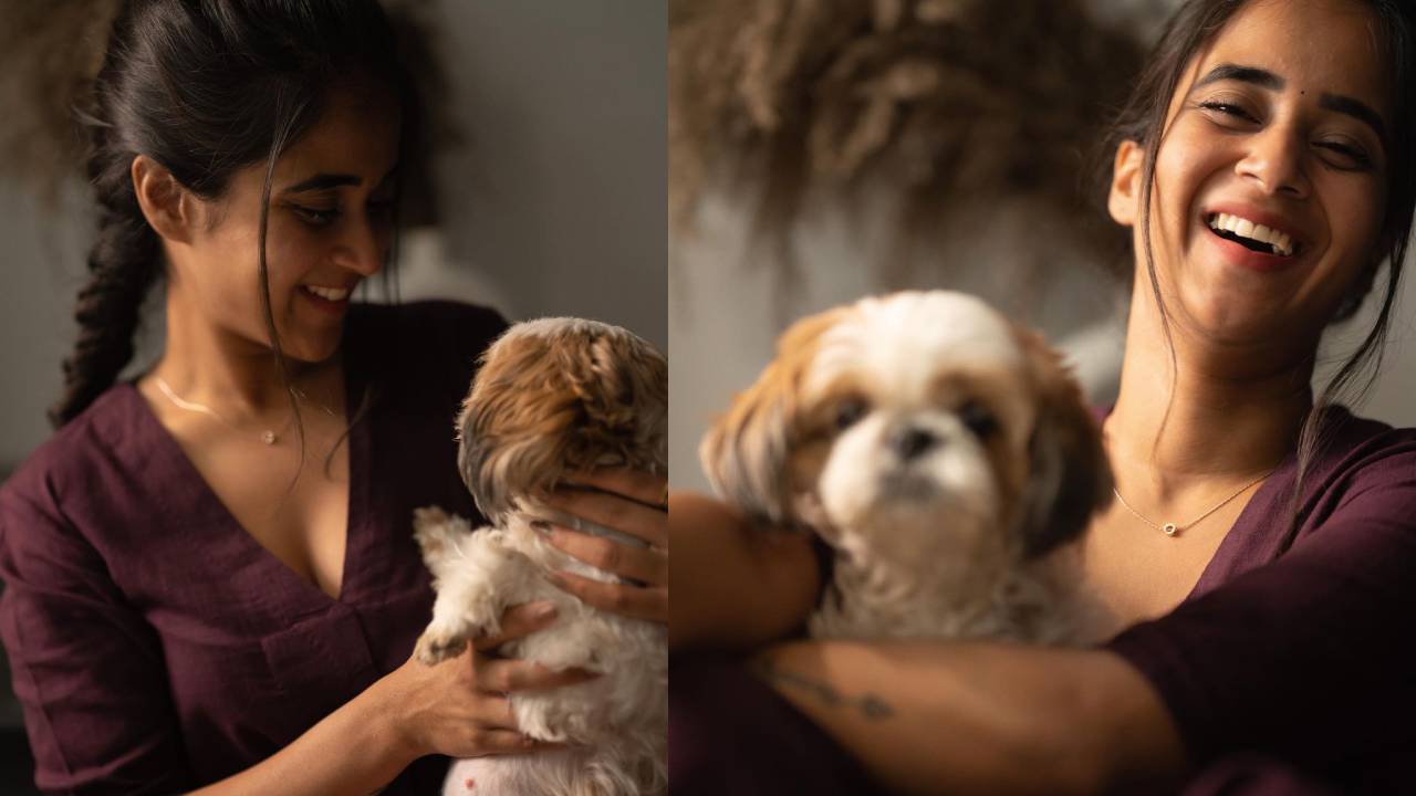 Deepthi Sunaina : కుక్క పిల్లతో దీప్తి క్యూట్ ఫోజులు..