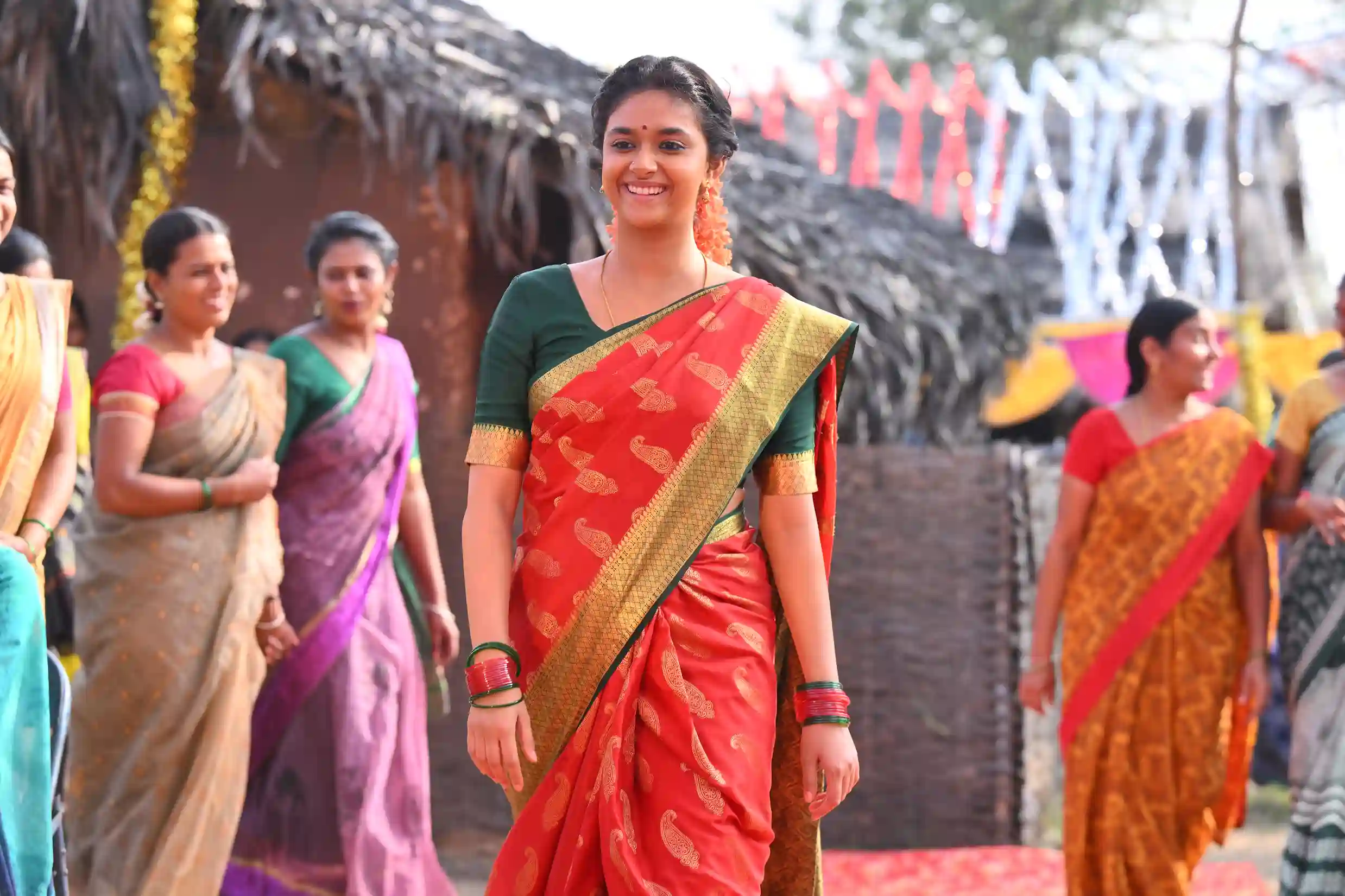 Keerthy suresh stills in nani dasara movie