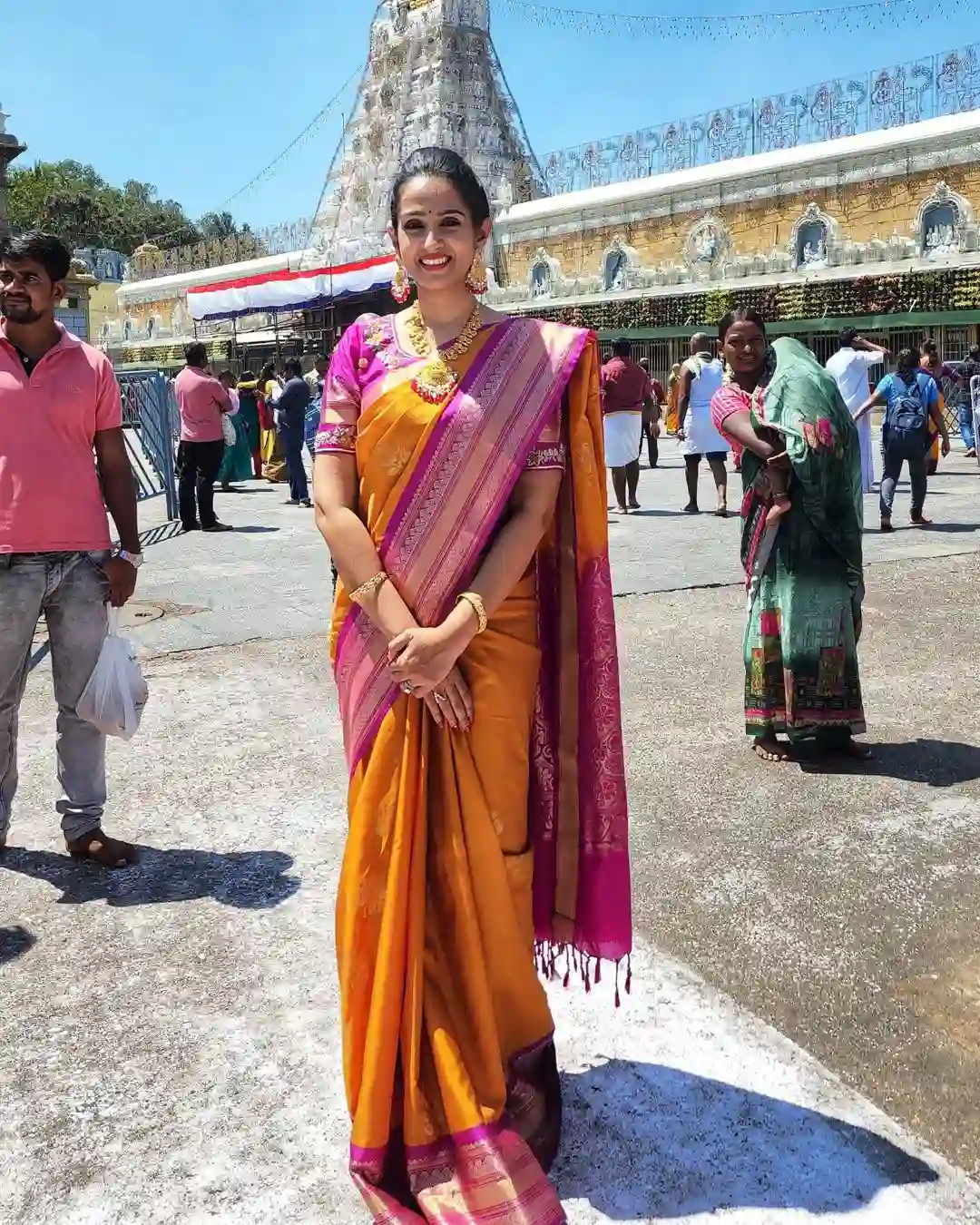Actress Laya visits Tirumala with Family