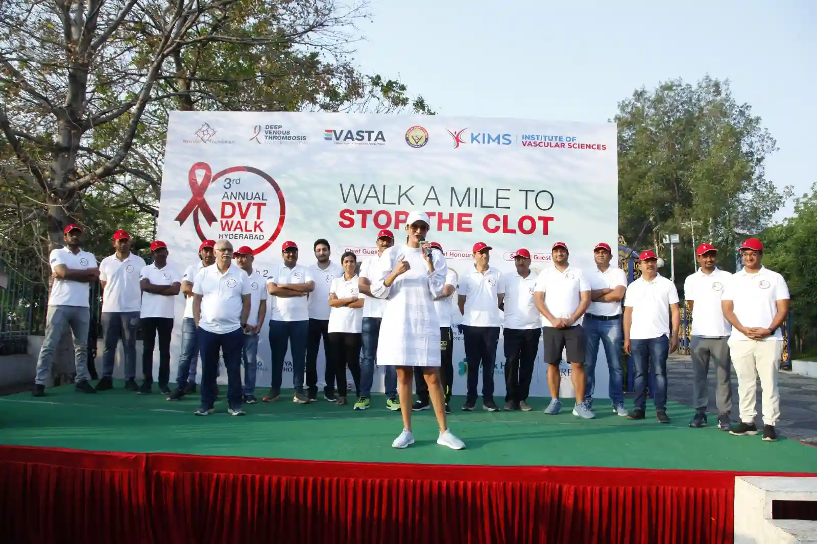 Manchu Lakshmi participated in DVT Walk Event at Hyderabad