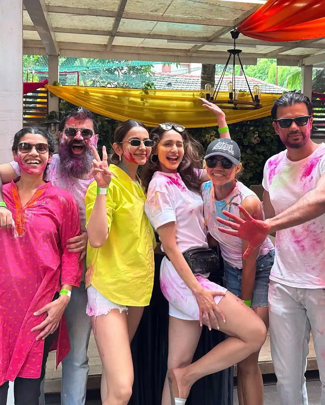Pragya Jaiswal and Rakul Preet Holi Celebrations