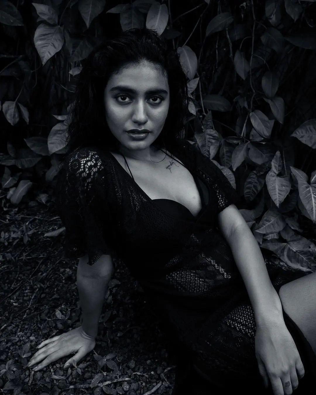 Priya Prakash Varrier latest photoshoot in black and white mode