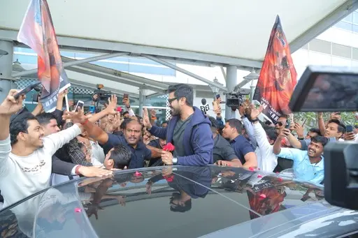 Ram Charan at Delhi Airport.. Return to India After Naatu Naatu winning Oscar