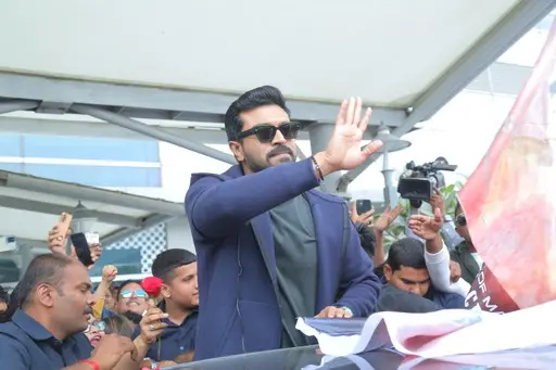 Ram Charan at Delhi Airport.. Return to India After Naatu Naatu winning Oscar