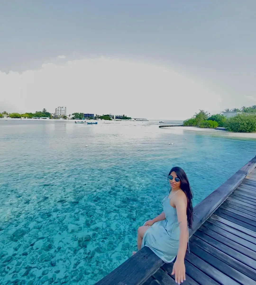 Kantara Heroine Sapthami Gowda enjoying in Maldives